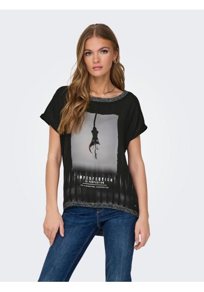 Рубашка с коротким рукавом ONLMICKELA S/S PHOTO TOP BOX JRS
