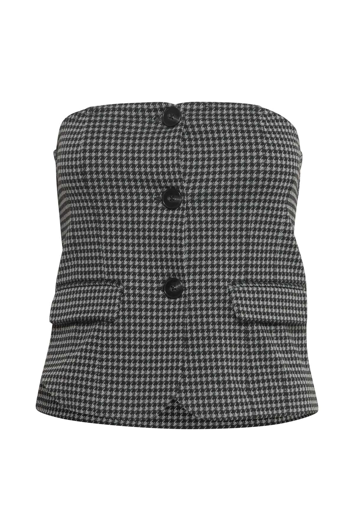 Короткий жилет Kurzweste IHKATE HOUNDSTOOTH TO