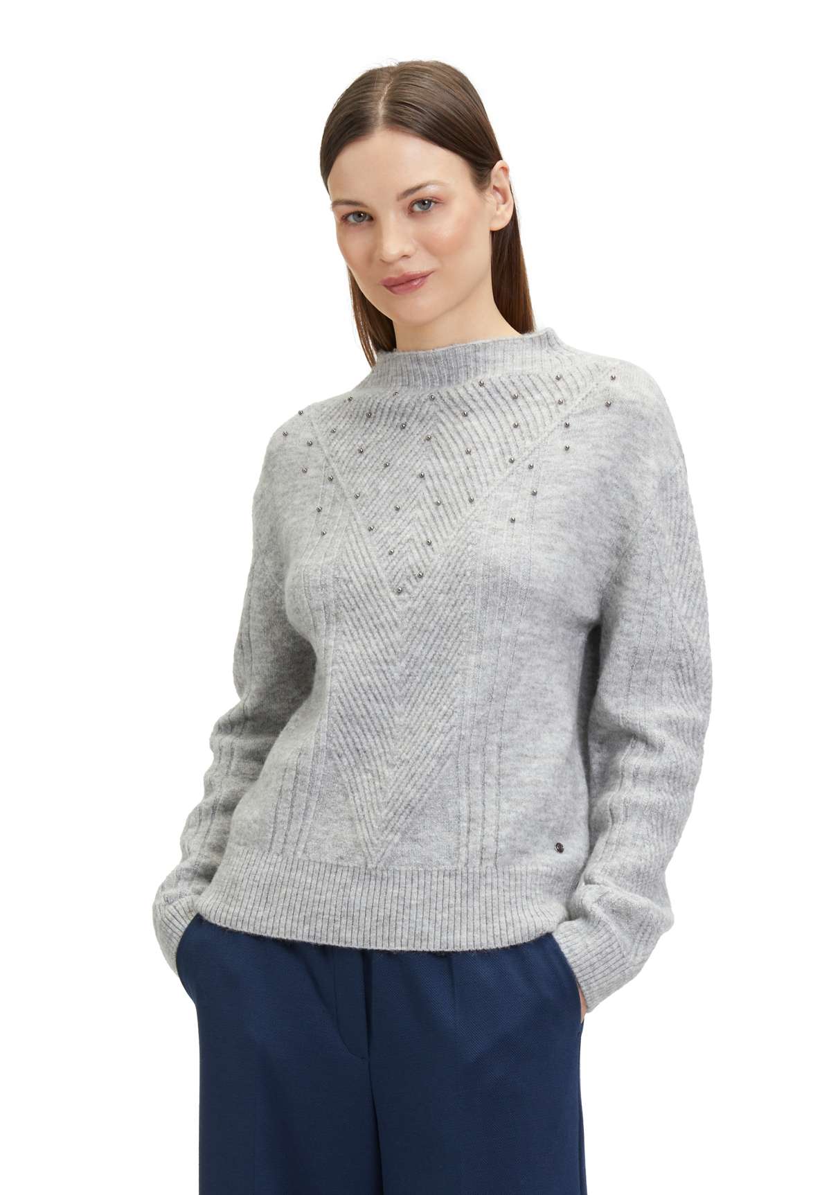 Вязаный свитер Betty & Co Strickpullover mit Perlen