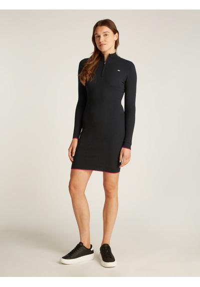 Трикотажное платье косой вязки TJW 1/4 ZIP SWEATER CABLE DRESS