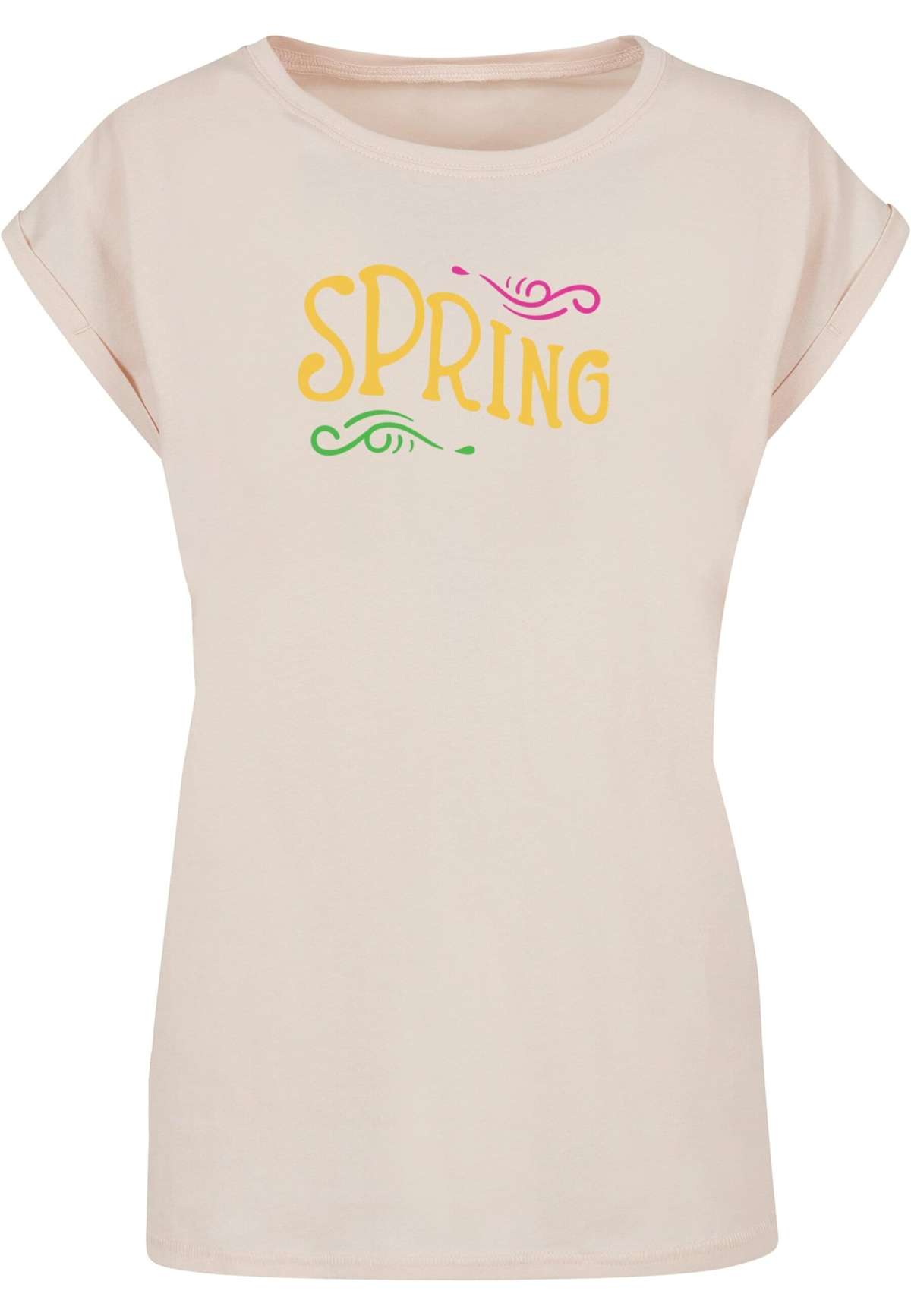 футболка »Damen Ladies Spring text - Extended Shoulder Tee«