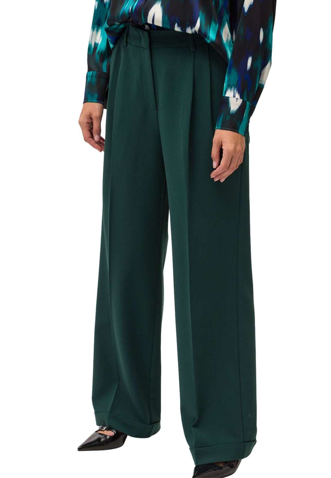 Тканевые брюки zero Hose Wide Leg mit Bügelfalte 30 Inch