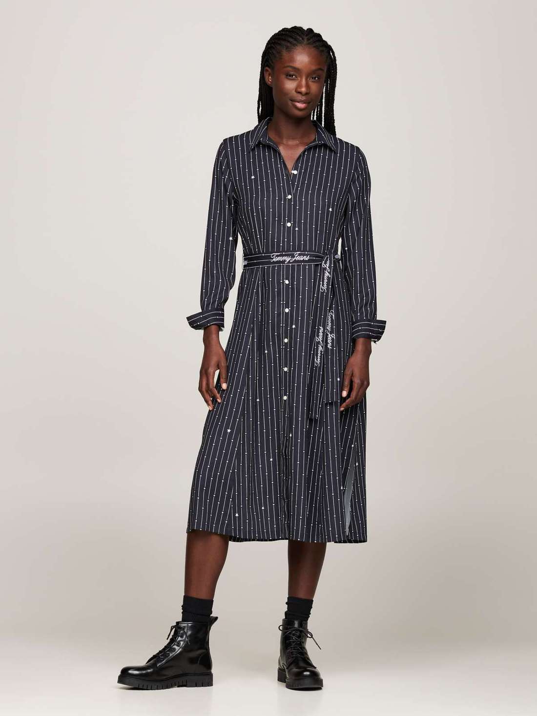 Трикотажное платье с поясом TJW STRDST BELTED MIDI DRESS EXT