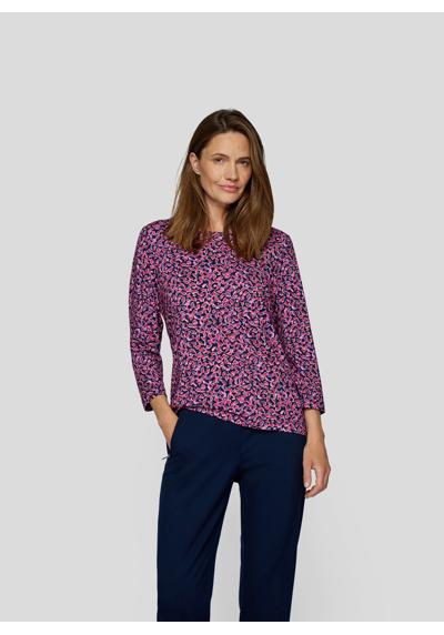 Рубашка с принтом Elegantes Shirt mit farbenfrohem Blätter-Design