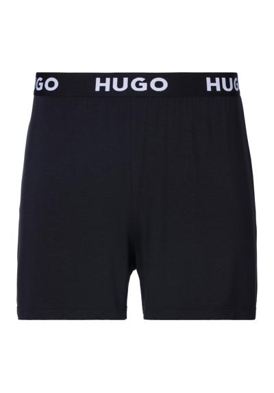Шорты для сна с эластичной тесьмой с логотипом Hugo на поясе.