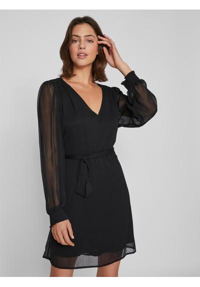 Шифоновое платье VIFALIA SMOCK V-NECK L/S DRESS - NOOS