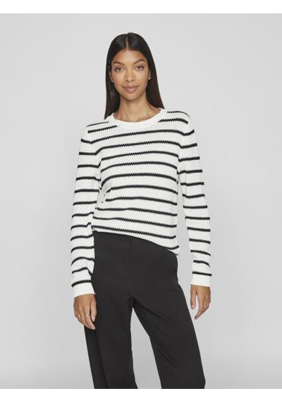 Свитер с круглым вырезом VIDALO O-NECK L/S STRIPE KNIT TOP- NOOS
