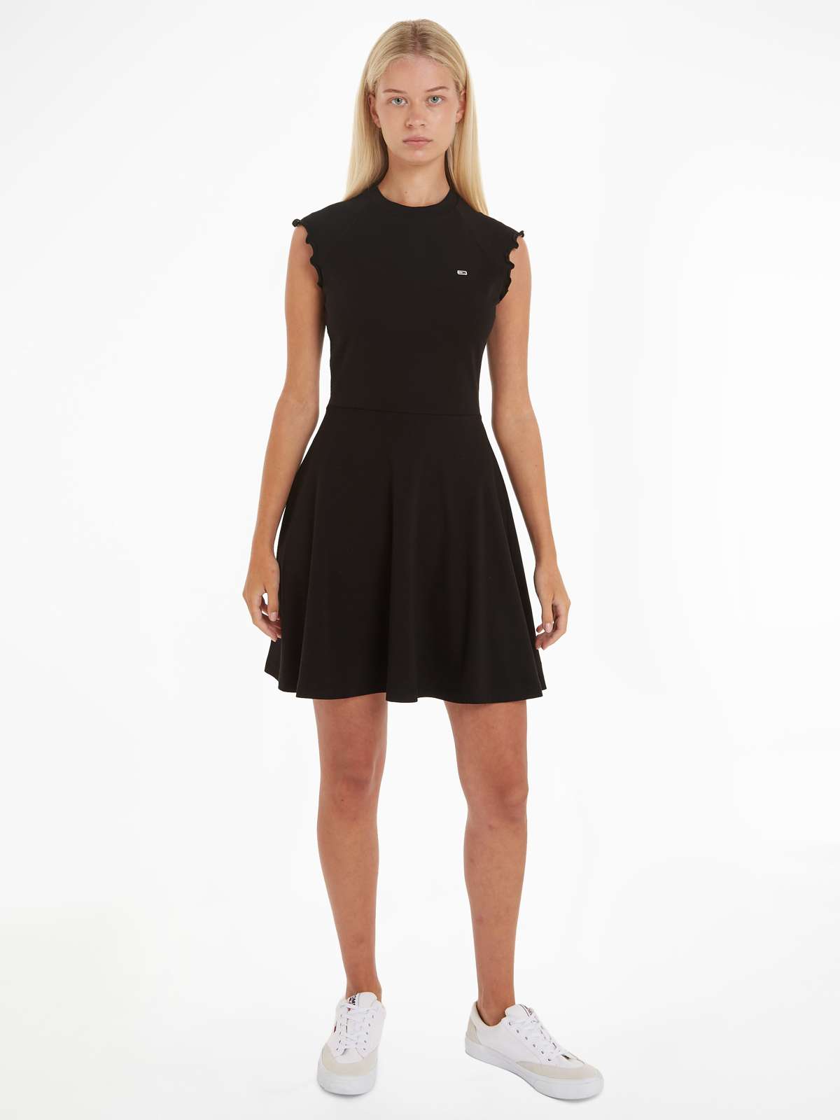 Платье-блузка с флагом Tommy Jeans TJW BABYLOCK FIT & FLARE DRESS