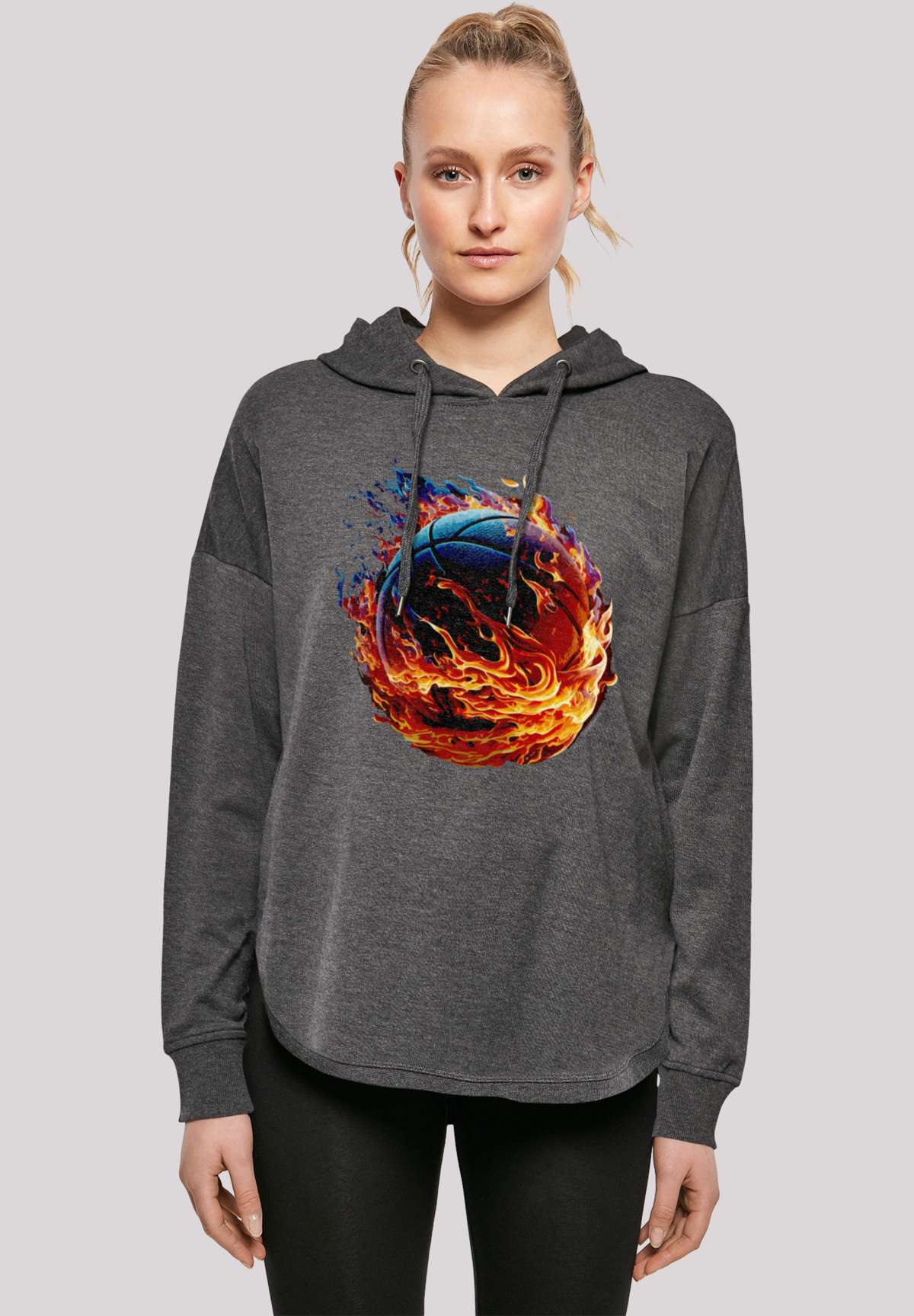 Толстовка с капюшоном »Basketball On Fire Sport OVERSIZE HOODIE«