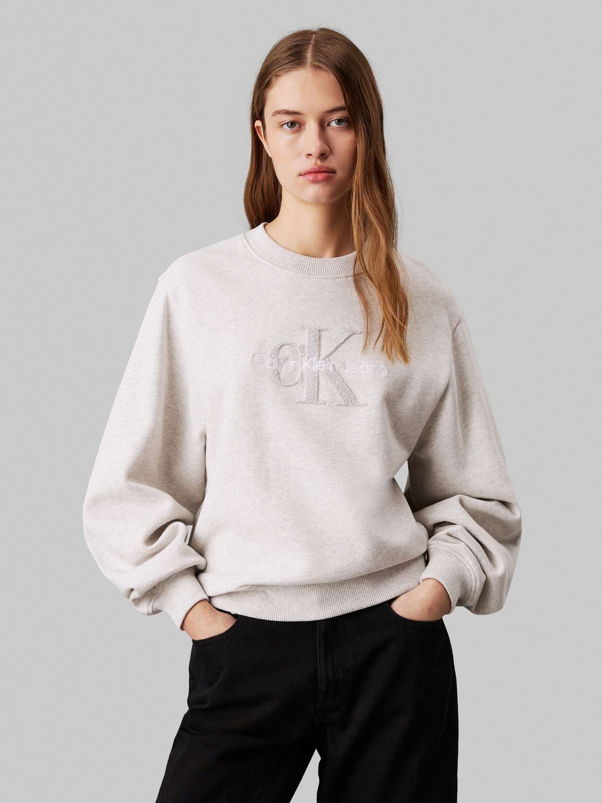 Толстовка с вышивкой логотипа »CHENILLE MONOLOGO CREWNECK«