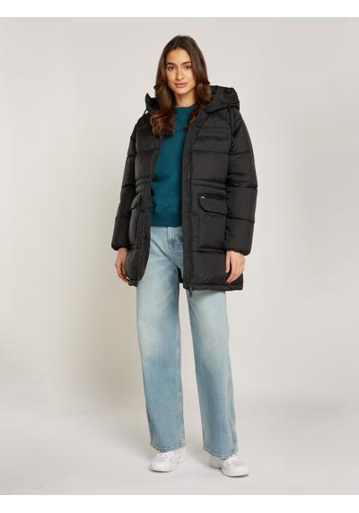 Стеганая куртка с вышивкой логотипа TJW MIDI ASPEN PUFFER