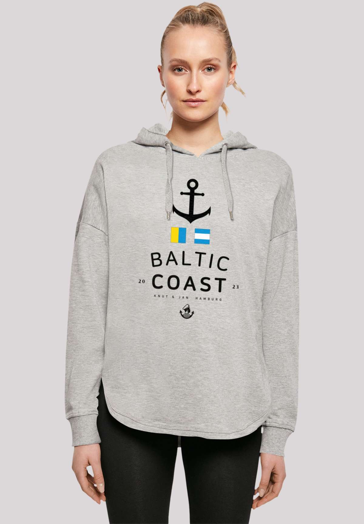 Толстовка с капюшоном »Damen Oversized Hoodie Ostsee Flaggen«