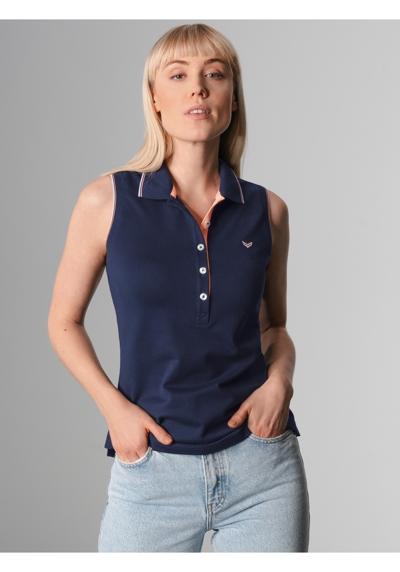Топ-рубашка TRIGEMA Ärmelloses Poloshirt mit kontrastfarbigen Akzenten