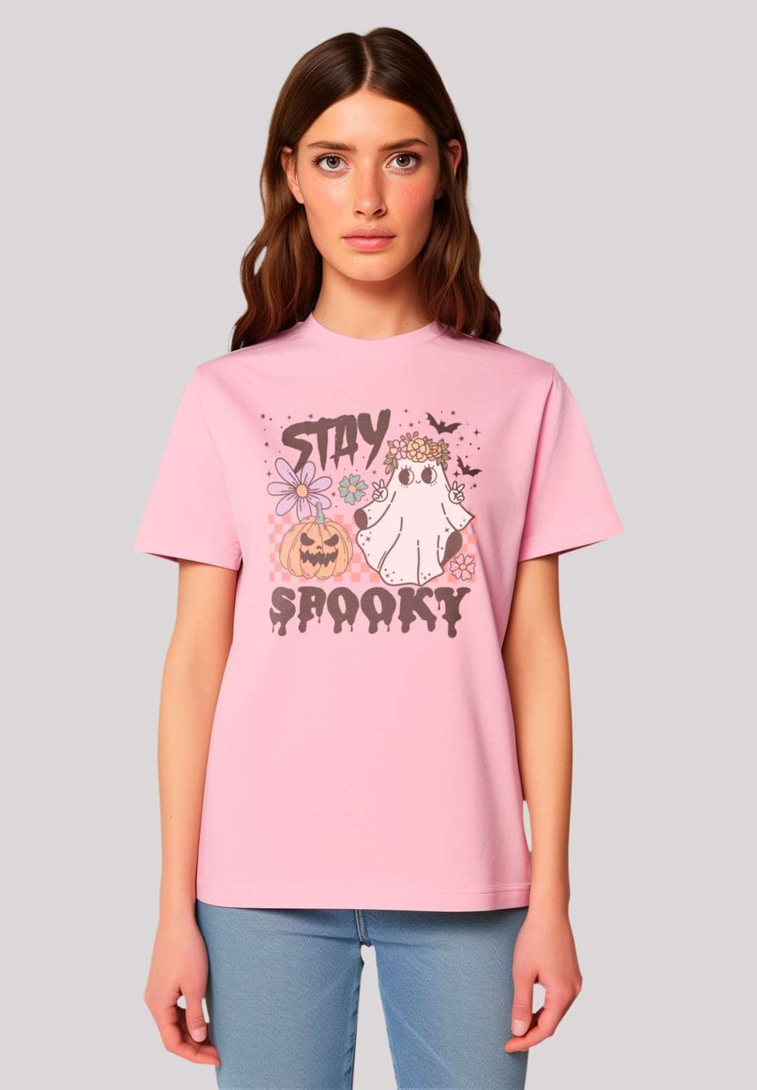 футболка Retro Halloween Stay Spooky rainbow