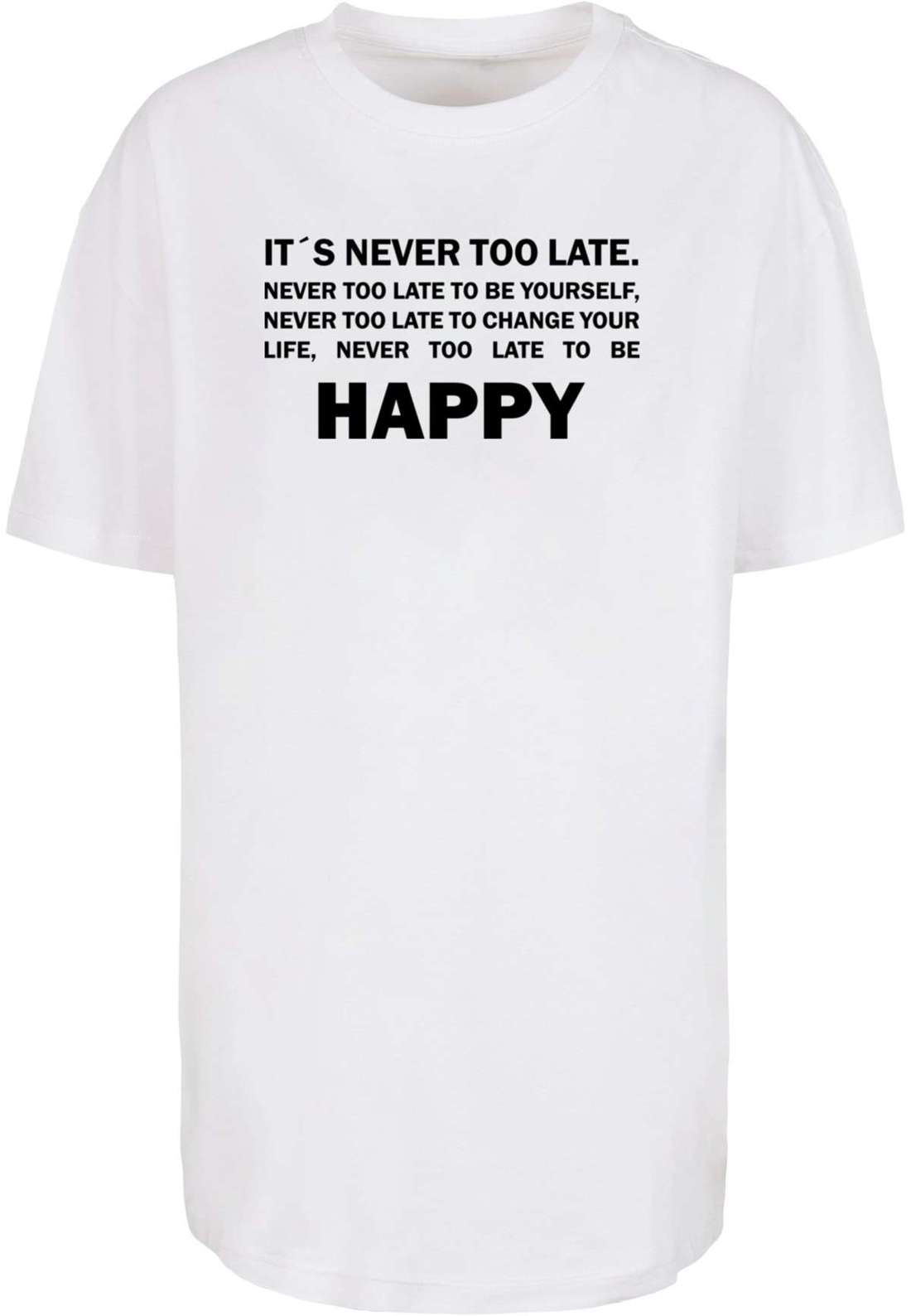 футболка Damen Ladies Never Too Late Oversized Boyfriend Tee