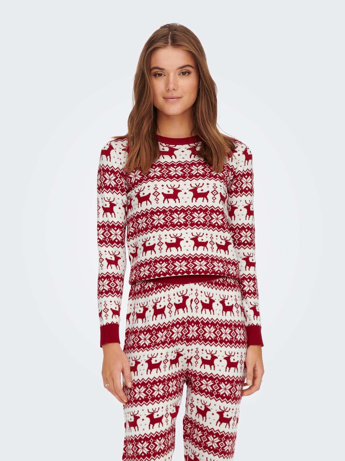 Рождественский свитер »ONLXMAS COMFY SNOWFLAKE L/S PULLOVER KNT«