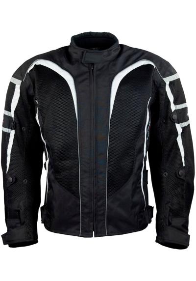 Мотоциклетная куртка, 4 кармана, с защитными полосками.