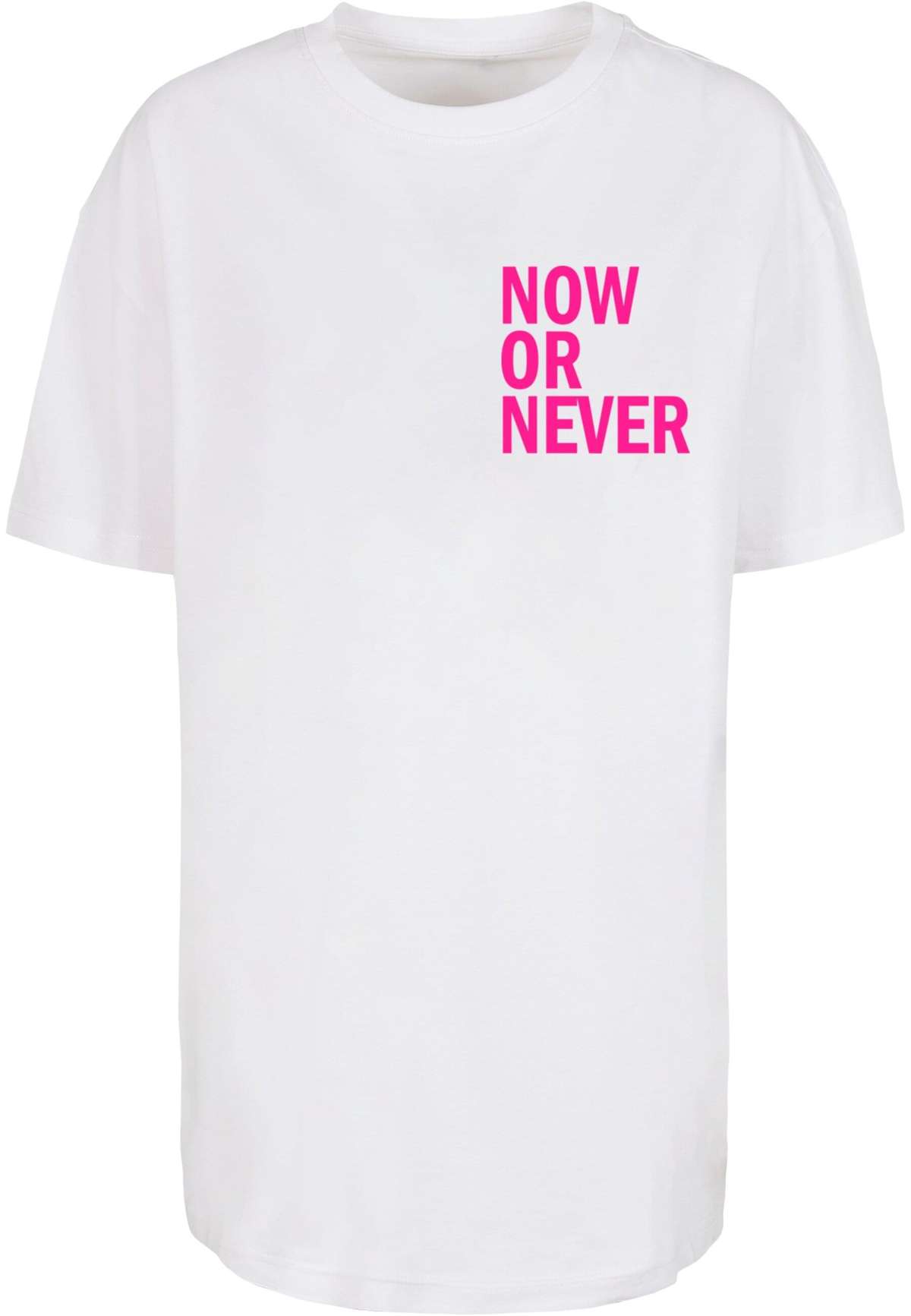 футболка »Damen Ladies Now Or Never Oversized Boyfriend Tee«