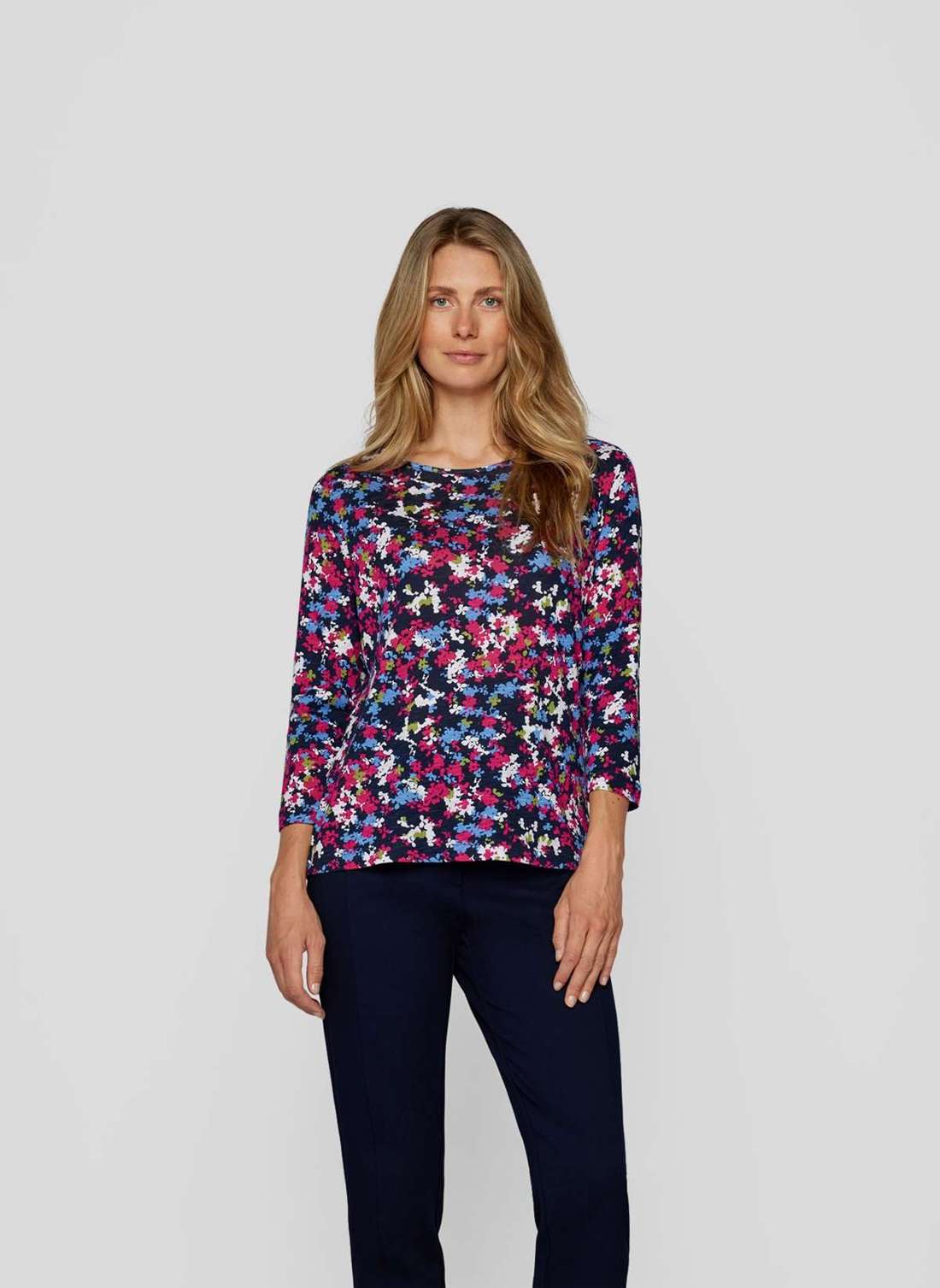 Рубашка с принтом Blumenprint 3/4-Arm-Shirt - frischer Look für jeden Tag