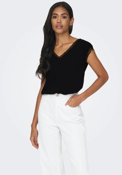 V-образная рубашка ONLJASMINA S/S V-NECK LACE TOP NOOS PTM