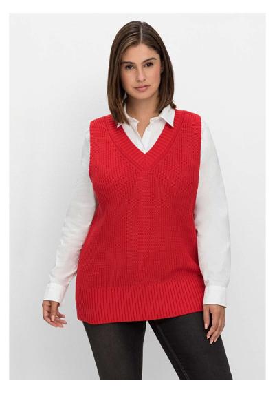 Жилет-свитер с V-образным вырезом из хлопка
