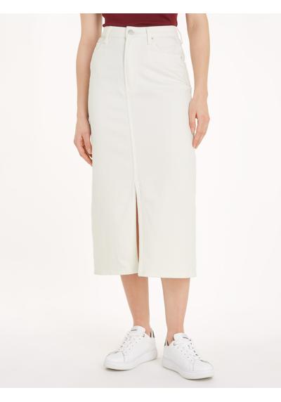 Юбка-карандаш в стиле 5 карманов MIDI STRAIGHT SKIRT HW ECRU