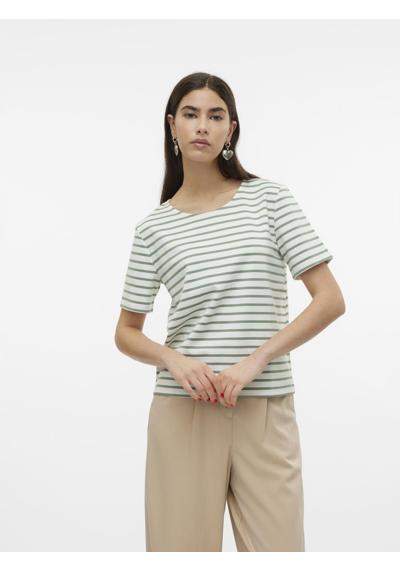 рубашка с круглым вырезом VMABBY SS ZIP TOP JRS NOOS