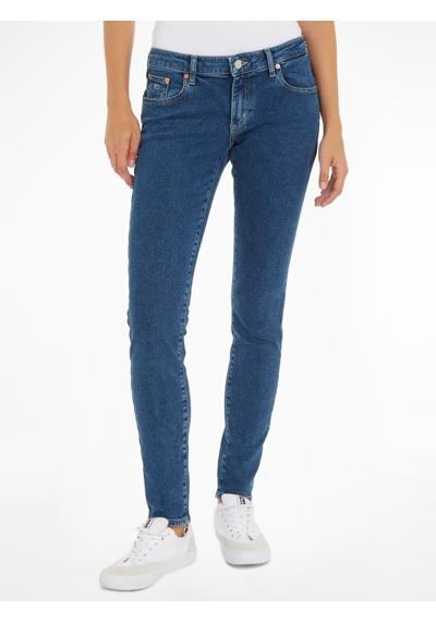 Джинсы узкого кроя с эффектом выцветания Skinny Jeans Marken Low Waist Mittlere Leibhöhe