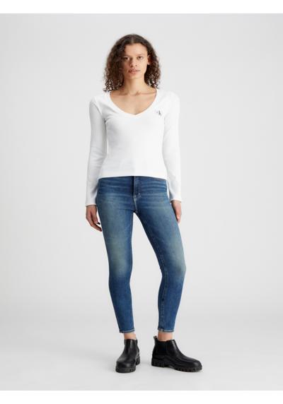 Рубашка с длинным рукавом WOVEN LABEL V-NECK LONG SLEEVE