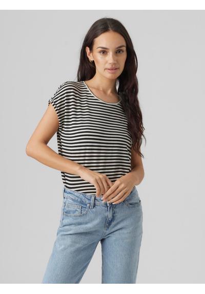 рубашка с круглым вырезом VMAVA PLAIN SS TOP STRIPE GA JRS NOOS