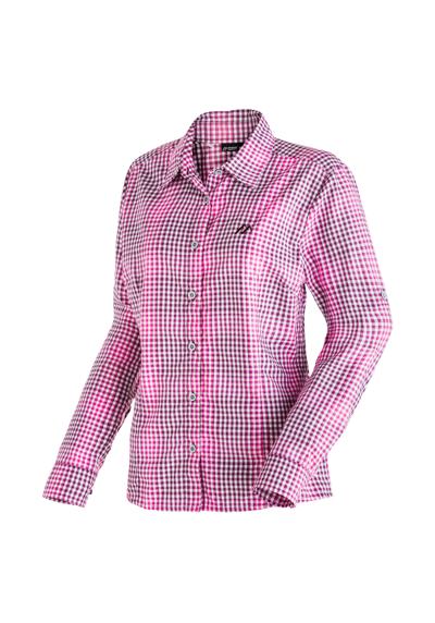 Функциональная блузка, женская блузка, клетчатая блузка с длинными рукавами для прогулок и отдыха.