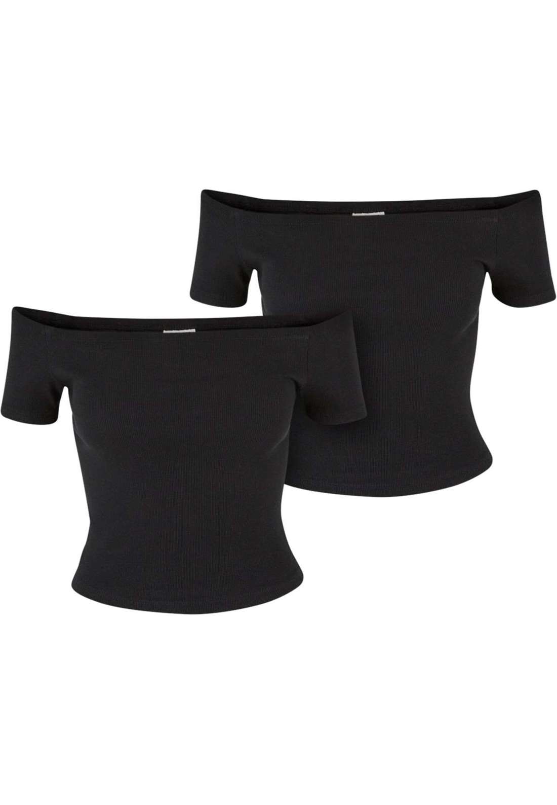 футболка Urban Classics Ladies Organic Off Shoulder Rib Tee 2-Pack