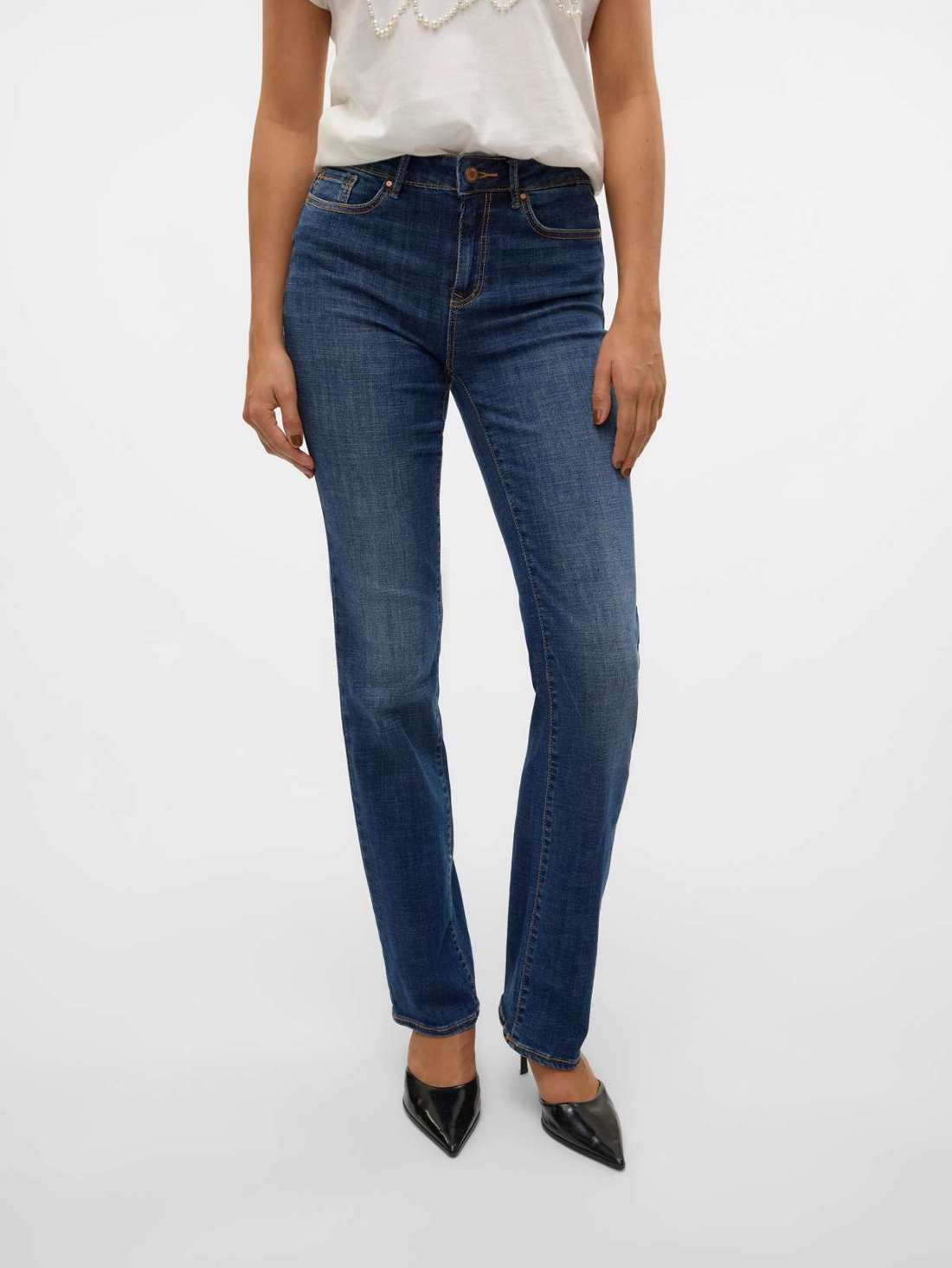 Прямые джинсы VMFLASH MR STRAIGHT JEANS LI3300 GA NOOS