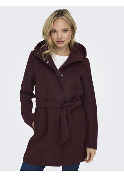 Короткое пальто ONLEMMA HOODED BELT COAT OTW