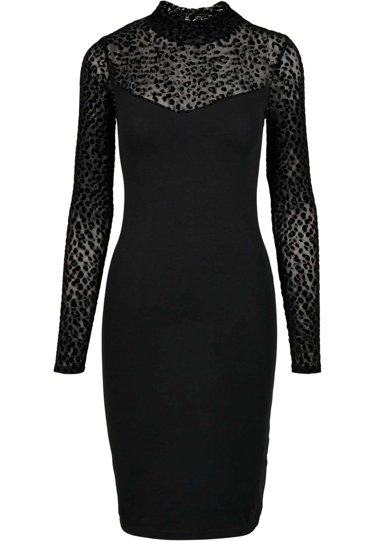 Платье-рубашка »Urban Classics Damen Ladies Flock Lace Turtle Neck Dress«