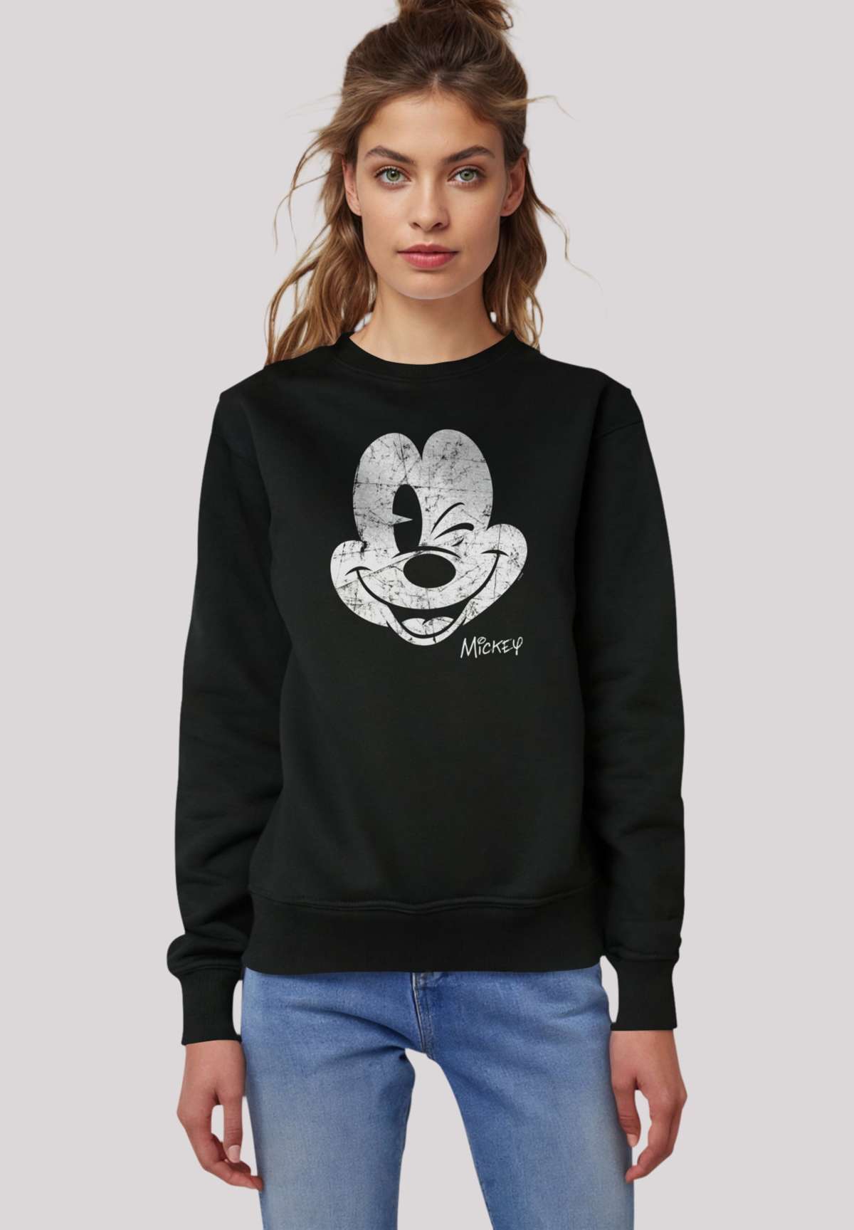 толстовка Disney Micky Maus Gesicht Vintage Look