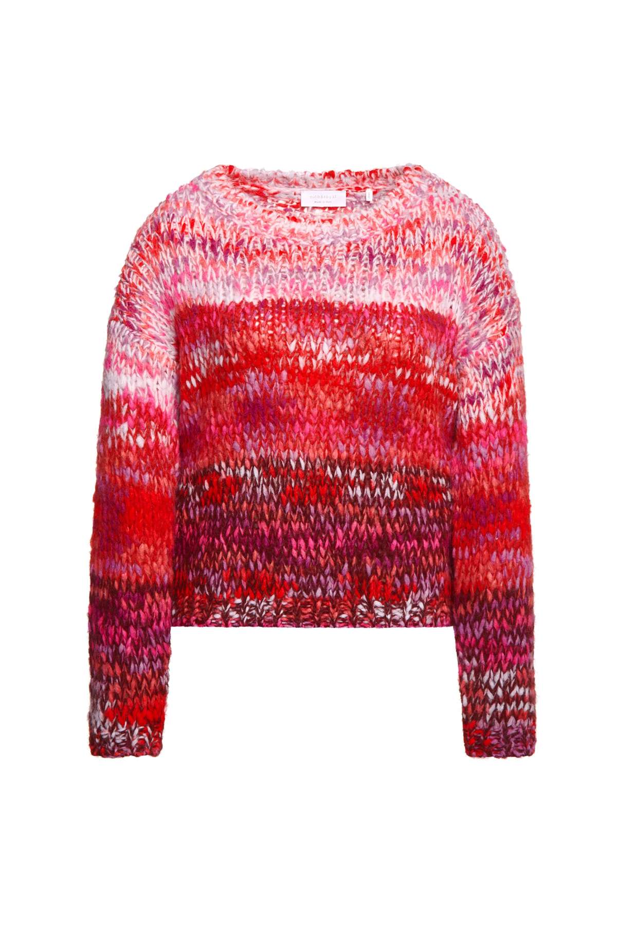 Свитер с круглым вырезом Crew neck with print yarn