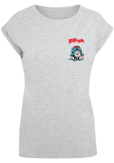 футболка »Damen Ladies ALARM CLOCK Comic Extended Shoulder Tee«