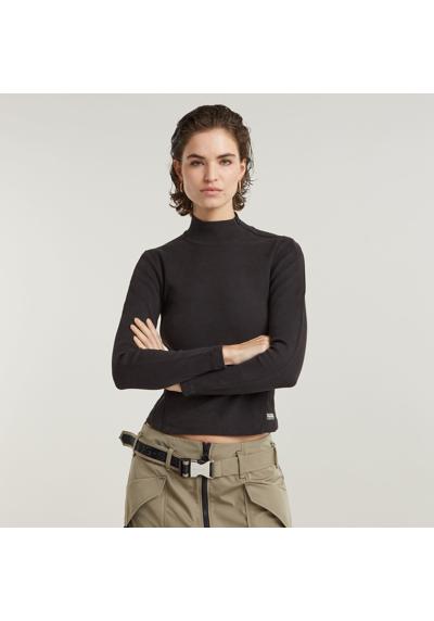 футболка »Asymmetric Zip Cropped Slim Mock«