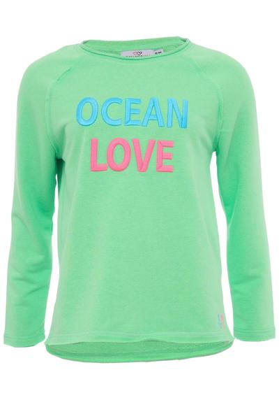 Рубашка с длинными рукавами и принтом Ocean Love в эффекте поношенности.