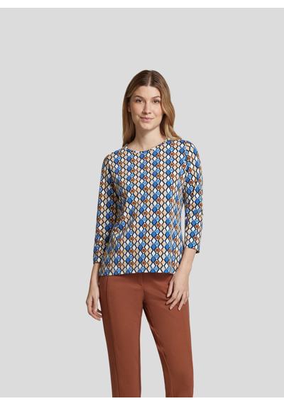 Рубашка с принтом Geometrisch gemustertes Shirt mit 3/4-Ärmeln