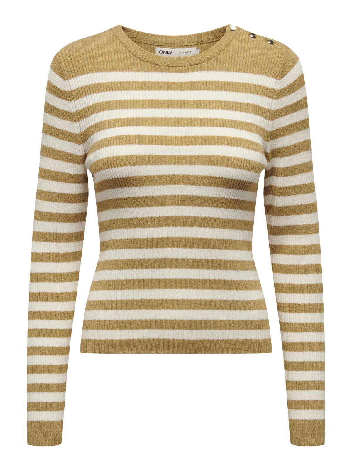 Свитер с круглым вырезом »ONLIBI LS STRIPE BUTTON O-NECK CC KNT«