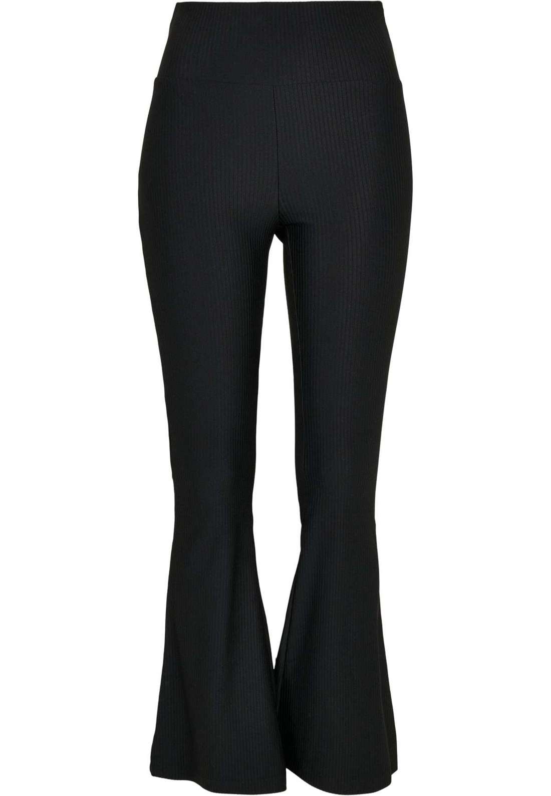 леггинсы Urban Classics Damen Ladies High Waist Rib Boot Cut Leggings
