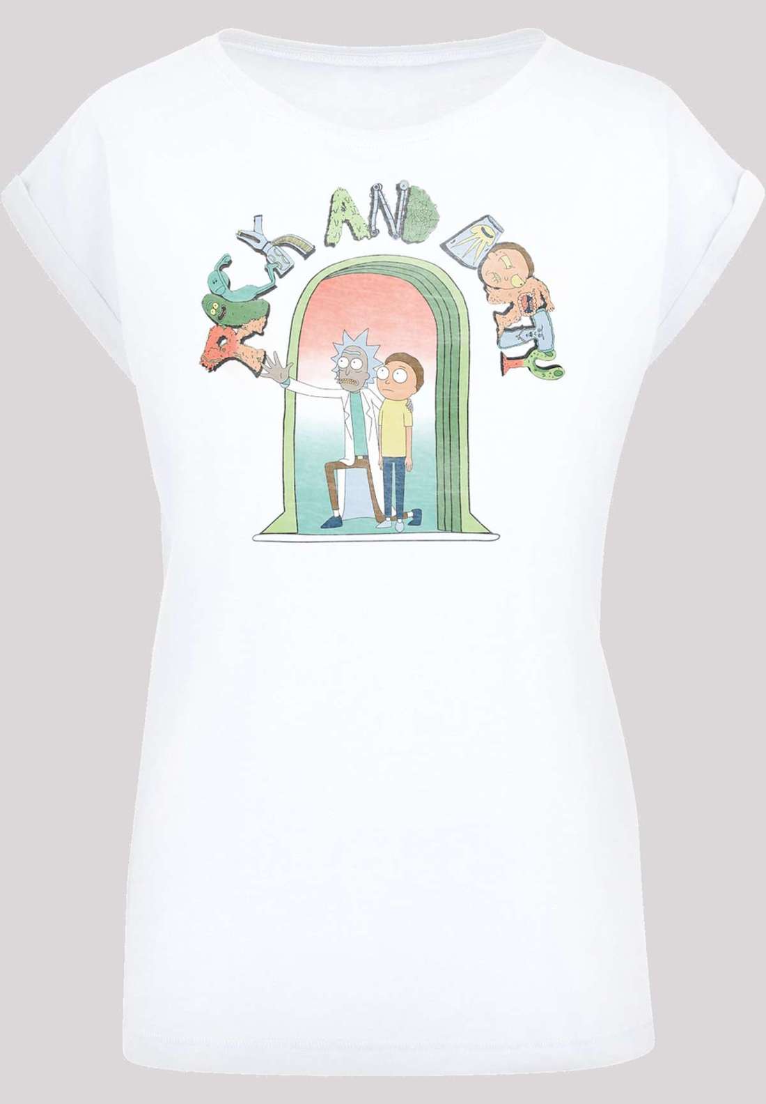Рубашка с коротким рукавом Damen Icon Doors with Ladies Extended Shoulder Tee