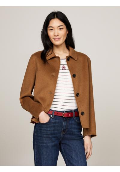 Тренч с флагом Tommy Hilfiger MD DF WOOL BLEND SHORT SB TRENCH