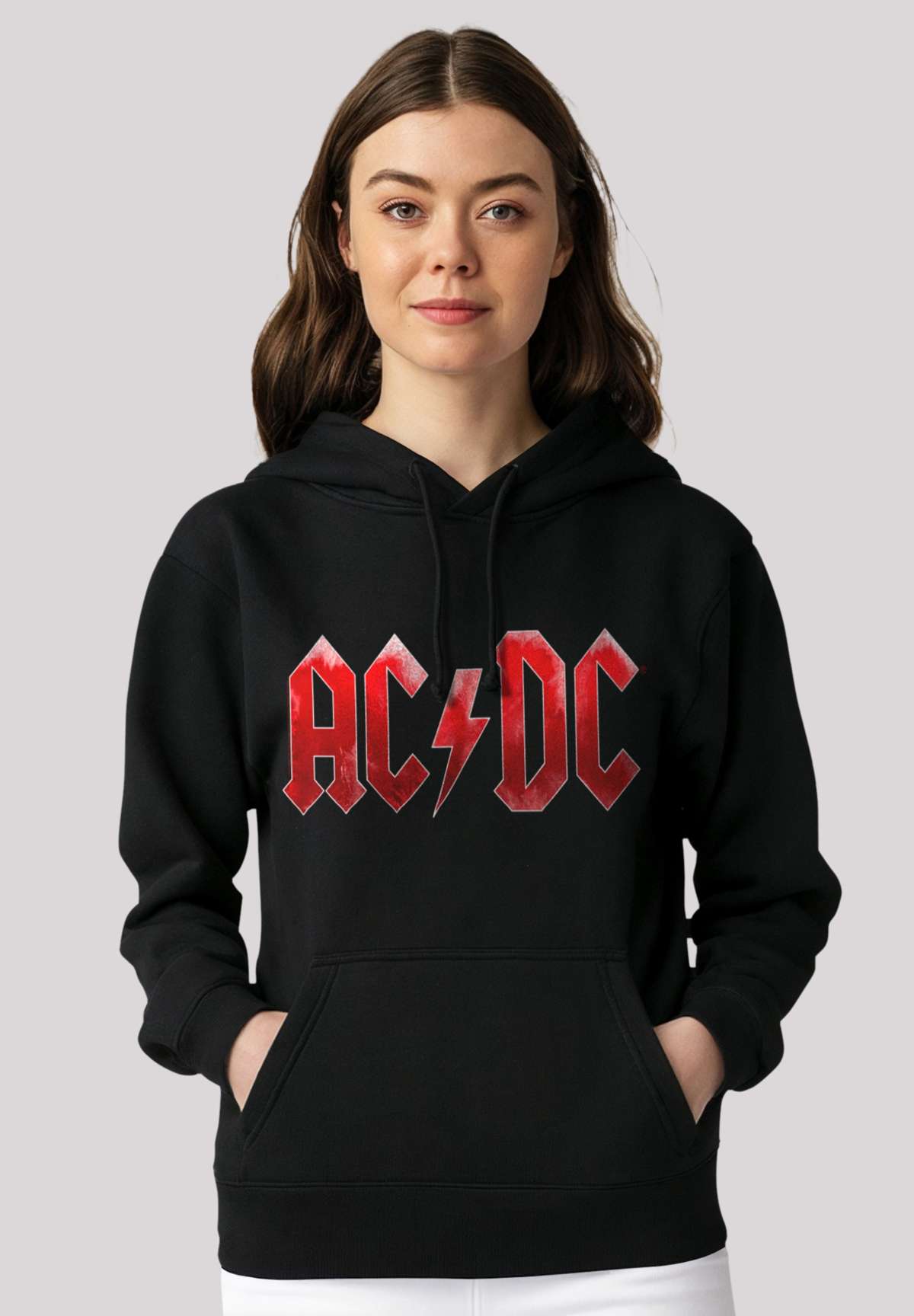 Толстовка с капюшоном AC/DC Rock Musik Band Red Ice Logo