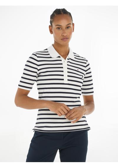 Рубашка-поло с изящной вышивкой логотипа Tommy Hilfiger »1985 REG PIQUE STRIPE POLO SS«