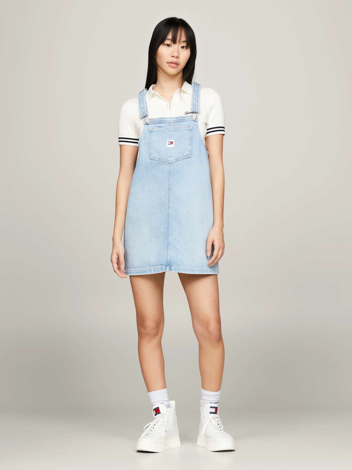 Джинсовое платье с карманами PINAFORE DRESS BH6110