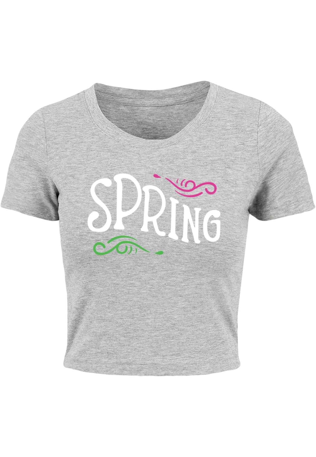 футболка »Damen Ladies Spring text - Cropped Tee«