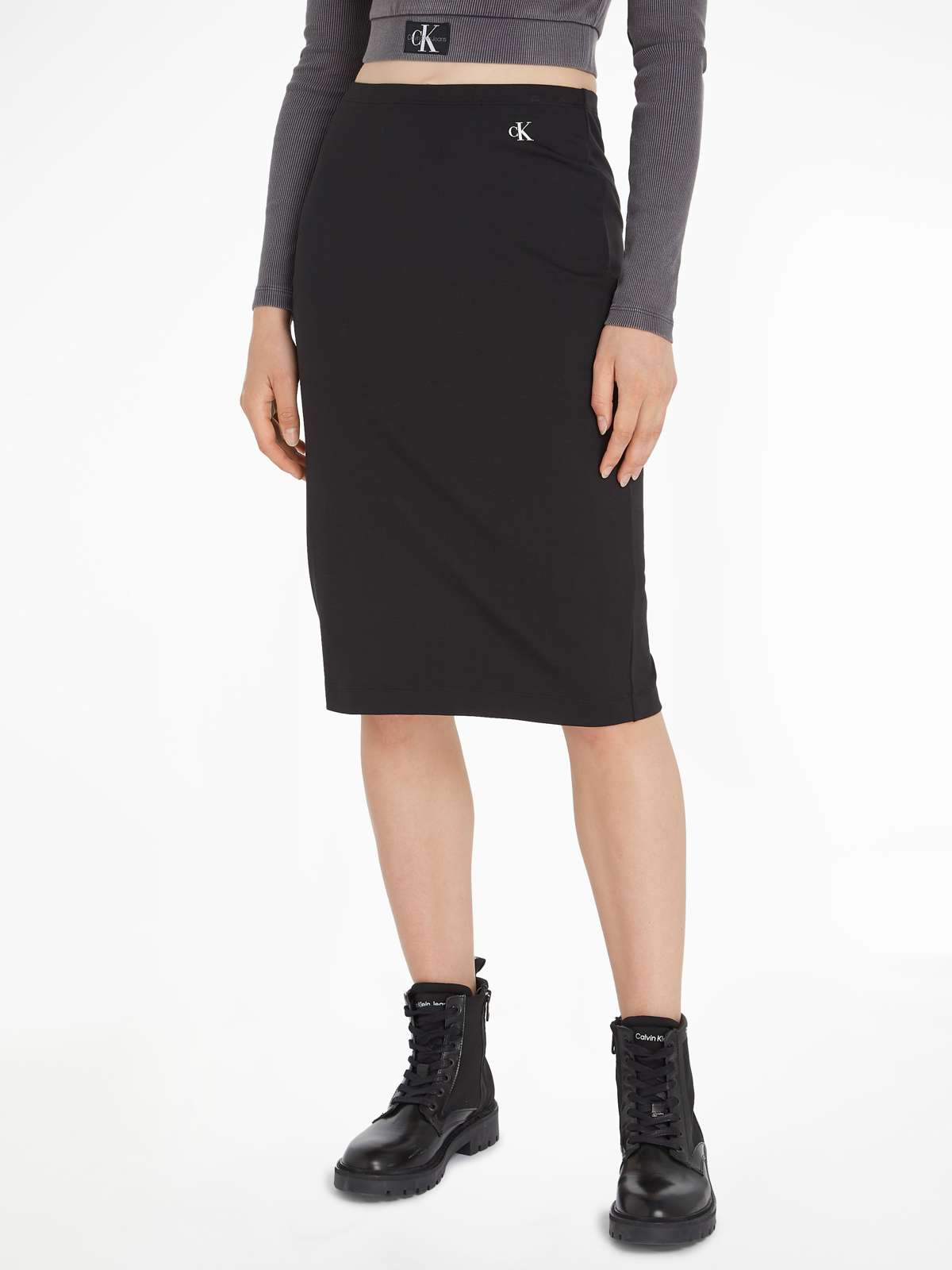 Юбка из трикотажа с логотипом бренда ARCHIVAL MILANO LR MIDI SKIRT